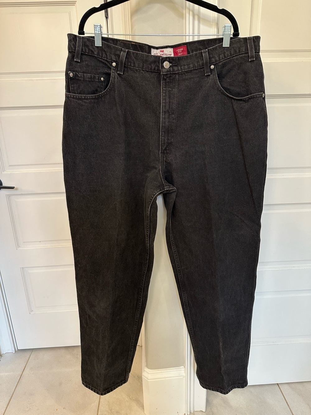 Vintage Levi’s Jeans 545 Men 40 X 32 Brown Tab Loose Fit Black Denim USA Dad 90s